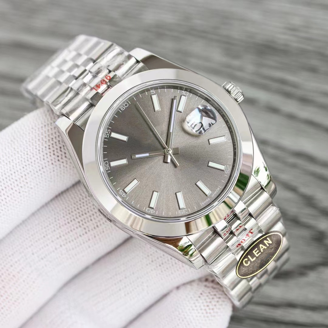 

Perfect quality mens watches 41mm date just dial Stainless Steel Oyster Bracelet Sapphire mirror Automatic mechanical men watch wristwatches
