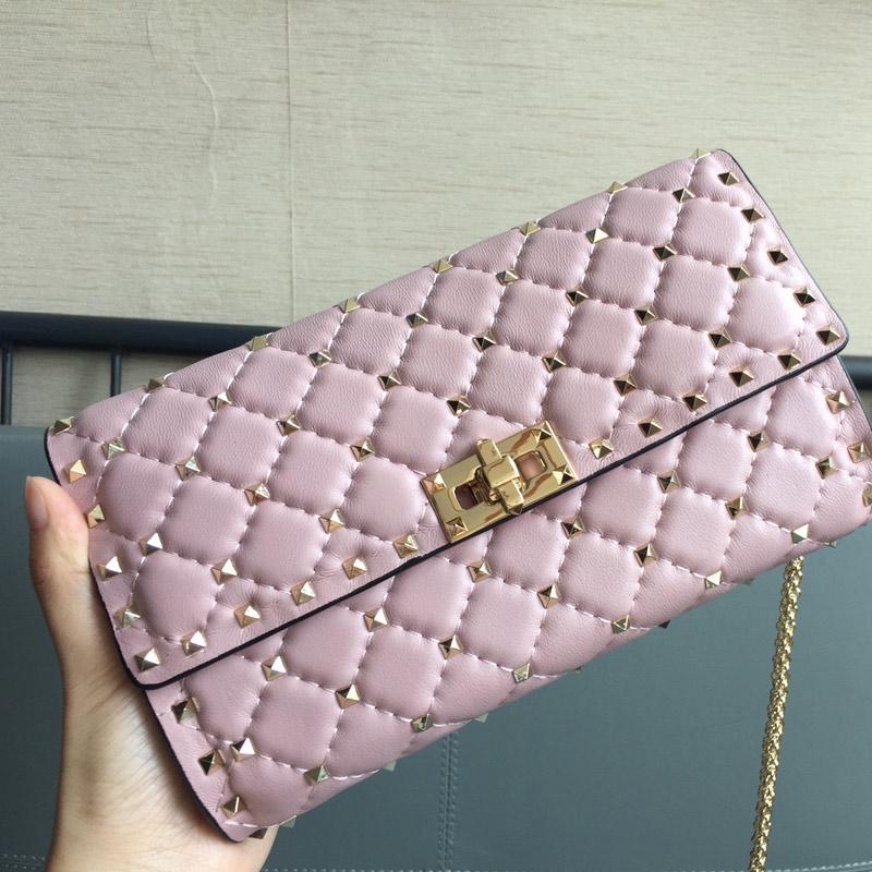 

NEW Rivet Sheepskin Shoulder Bag Top Handbags Purse Crossbody Bag Fashion Golden Chain Flap Wallet Card Holder Turnlock
