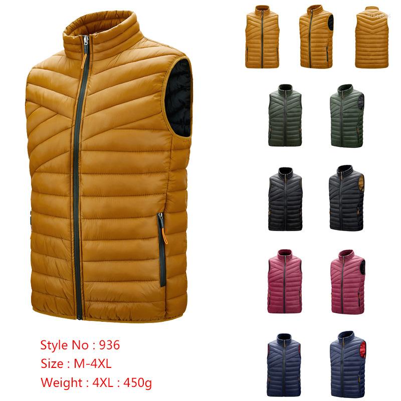

Men's Vests Mens Jacket Sleeveless Vest Winter Fashion Casual Slim Coats Brand Clothing Cotton-Padded Men's Men Waistcoat Big Size 2022, Turmeric