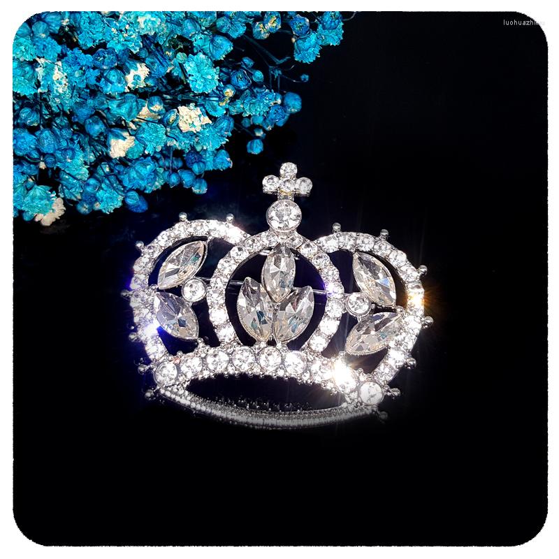 

Brooches Arrival Luxury BlingBling Crystal Pageant Crown Brooch Jewelry