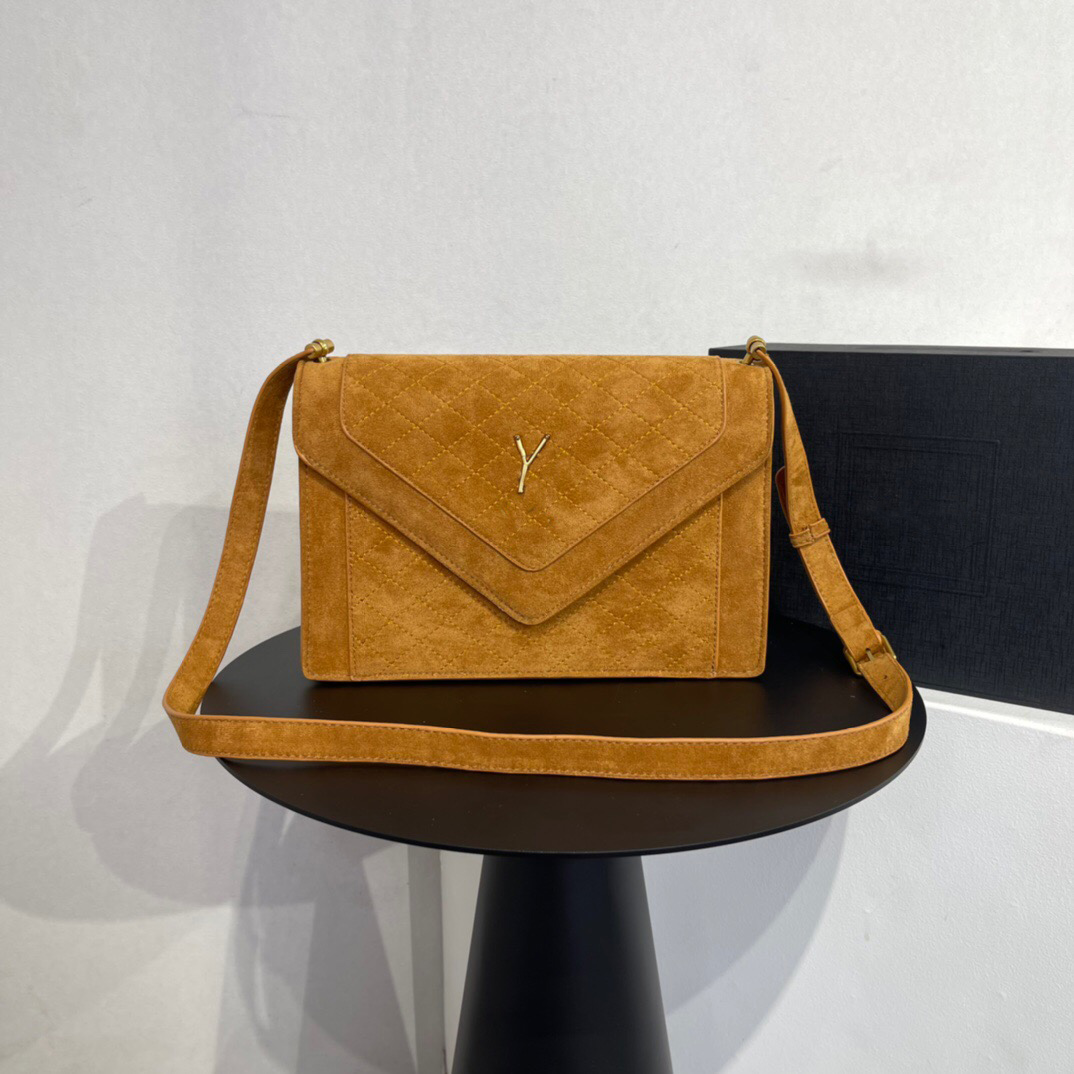 

Luxury envelope bag designer retro solid matte leather ladies new fashion multifunctional large capacity slung shoulder bag