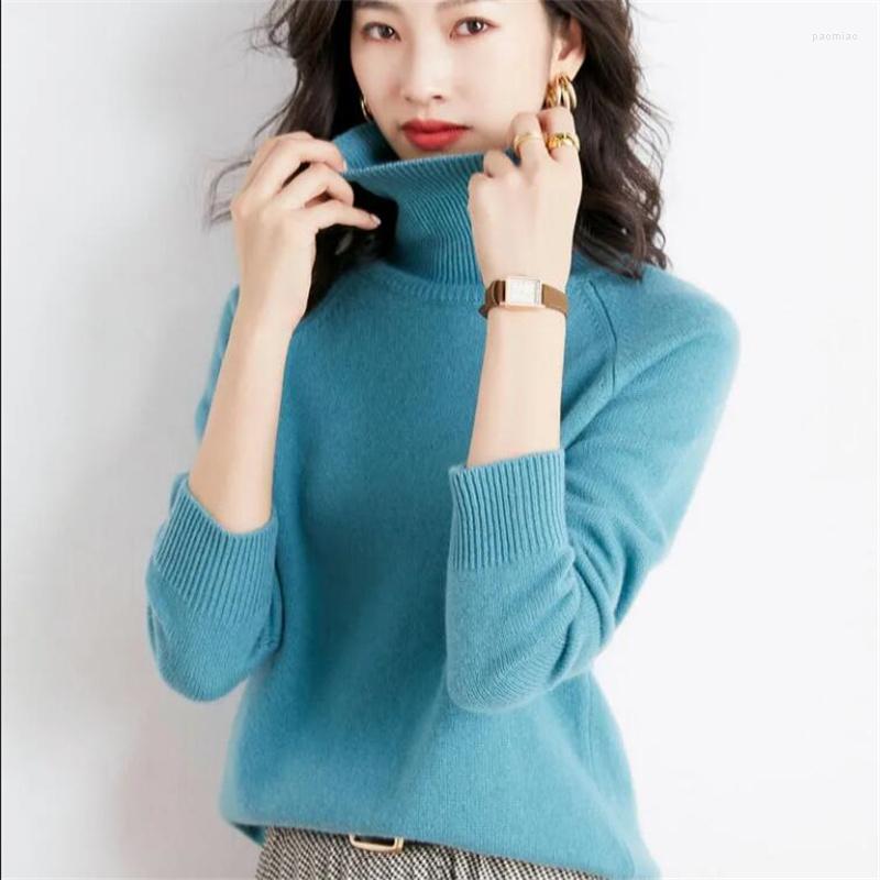 

Women' Sweaters Turtleneck Pullovers Sweater For Women Warm Thick Soft Basic Gray Knitted Jumpers Autumn Winter Tops Women, Green