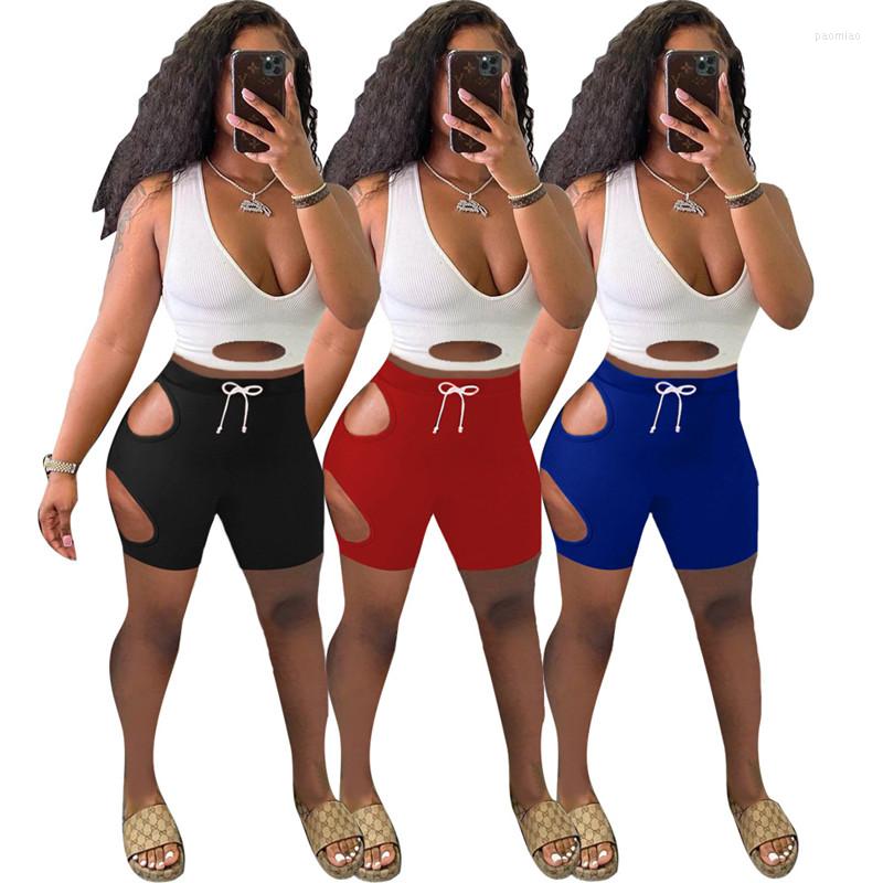 

Women' Tracksuits Deep V Neck Sleeveless Crop Top And Short 2 Pieces Set Sexy Tight Club Party Lady Fashion, Black