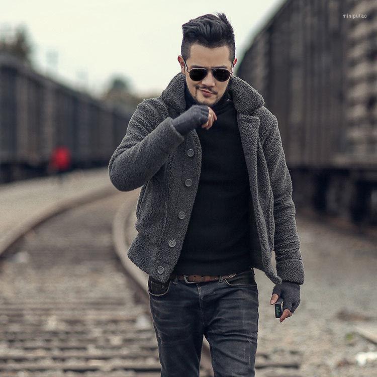 

Men's Down 2022 Autumn Winter Men's Fashion Men Jackets Coats Cashmere Thick For Short Design, Black