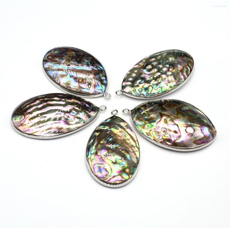 

Pendant Necklaces Natural Freshwater Abalone Vintage Pattern Charms For Jewelry Making DIY Necklace Accessories Bulk Wholesale