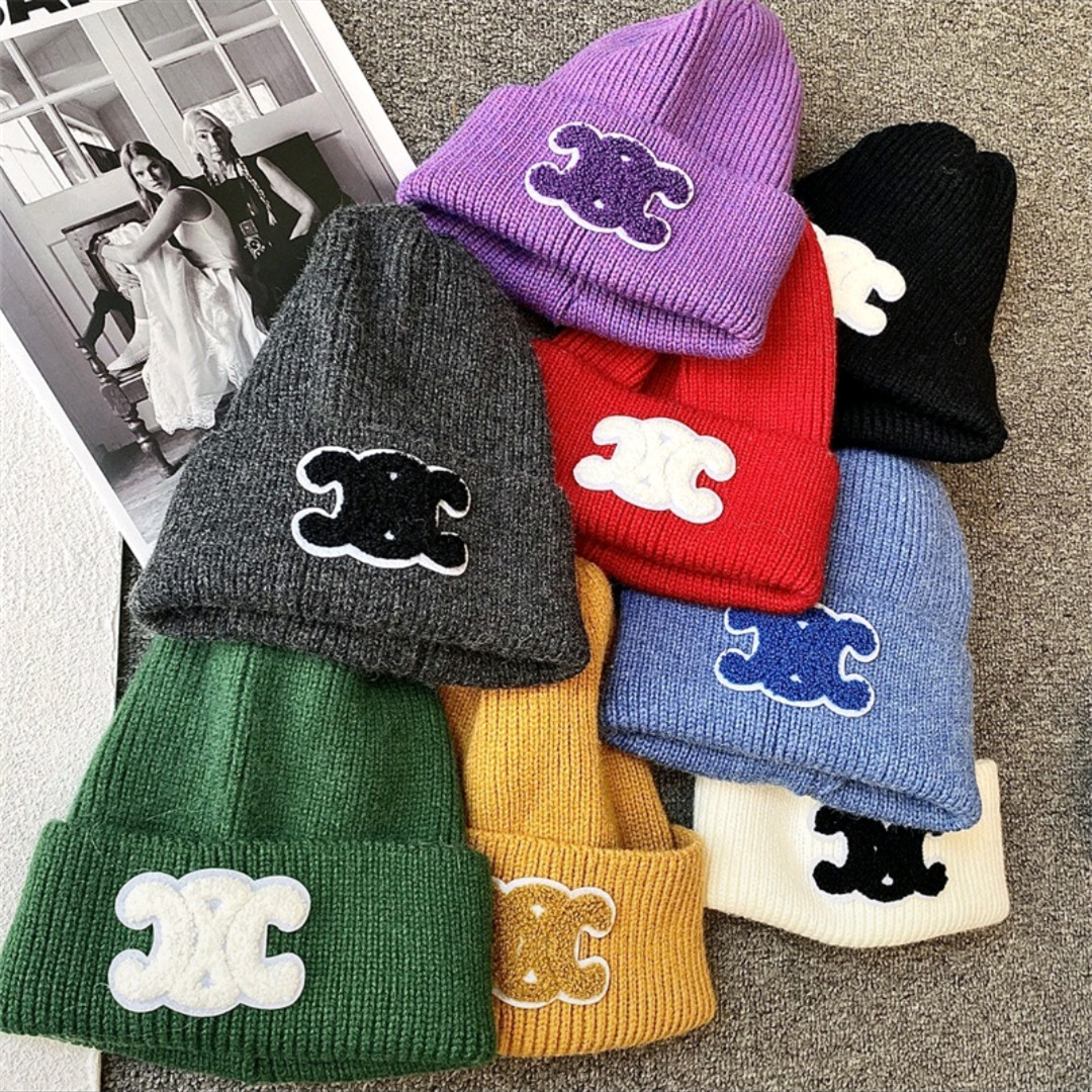 

Fashion designer autumn and winter knitted hat beanie letter jacquard unisex warm carhart, Grey