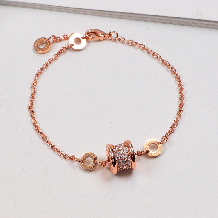 

Luxury Designer Link Chain Bracelet round stainless steel Diamond Bracelets Womens Fashion 14K Gold Bracelets Jewelry