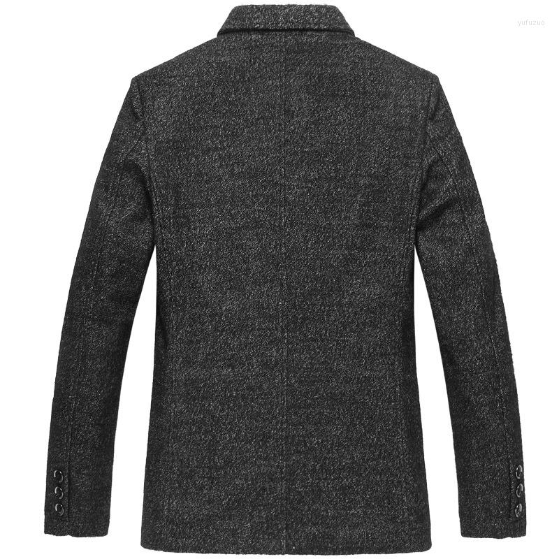 

Men' Suits 2022 Arrival Fashion Large Mens Woolen Casual Suit Jacket Autumn Winter Men Blazer High Quality Plus Size SMLXL2XL3XL4XL5XL, Gray
