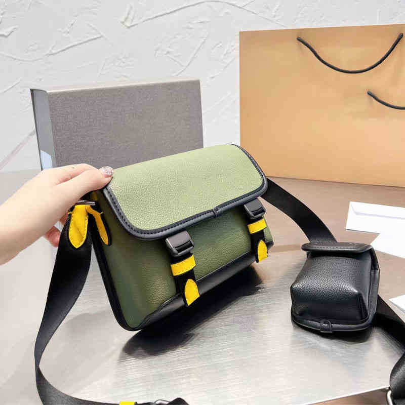 

Messenger Bags Satchel Men crossbody Bags 2 in 1 with coin purse Outdoor Color Matching HandBag Business Commuter Men's shoulder bags 220829, Black print