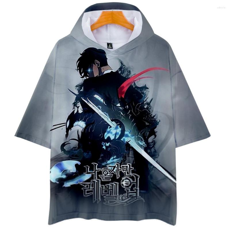 

Men's T Shirts Solo Leveling Hoodie Tshirt 3D Women Men's Hooded T-shirt Sleeve Harajuku Streetwear 2022 Korean Manga Fashion Clothes, Picture shown