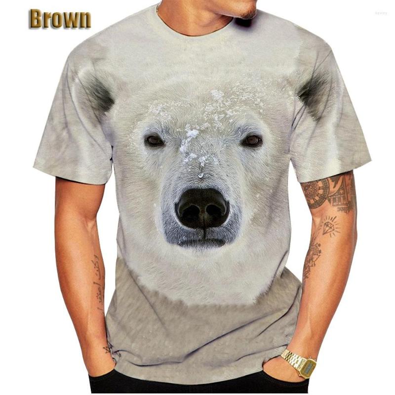 

Men's T Shirts 2022 Printing Cute Polar Bear 3D Casual Shirt For Women/Men Funny White Short Sleeve Cool Tees, Blue