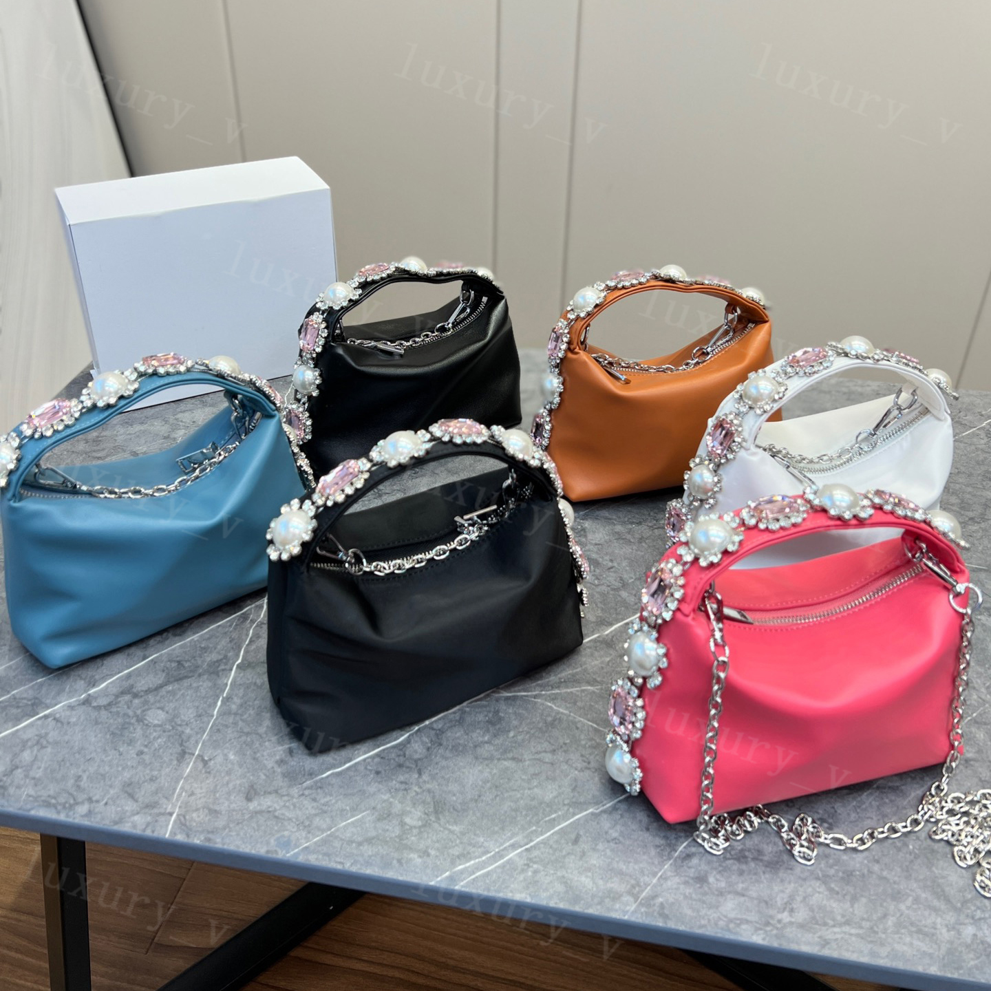 

Designer Bags Women Hobos Shoulder Bags Fashion Sparkle Rhinestone Bag Handbags Crossbody Backpack Totes Tote Purses, Color 5