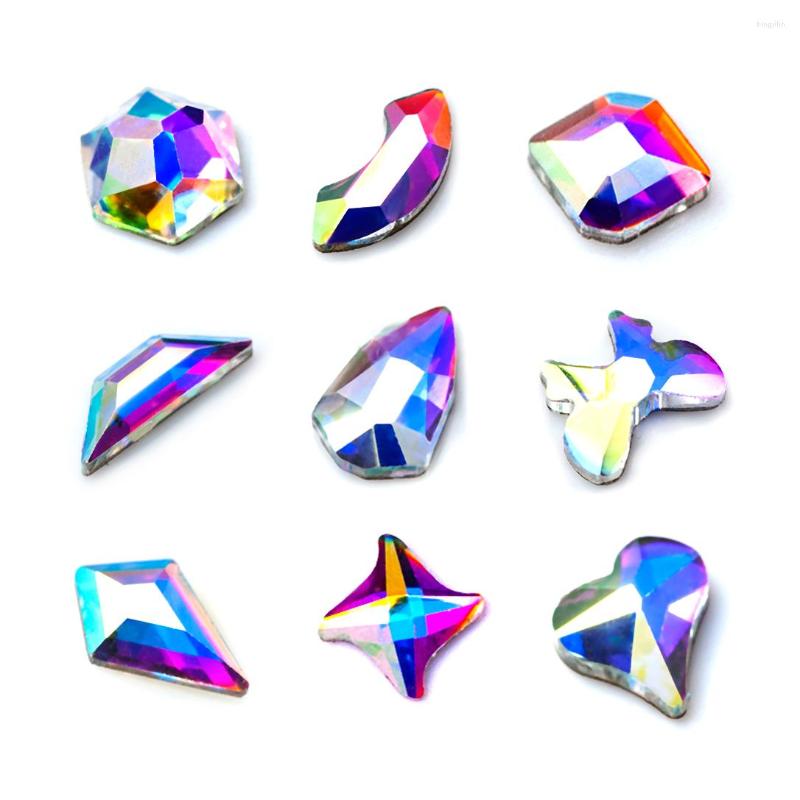 

Nail Art Decorations Mixed 20pcs Crystal AB Rhinestones Flatback Strass Shiny Glass Stones Gems For 3D Nails DIY Manicure
