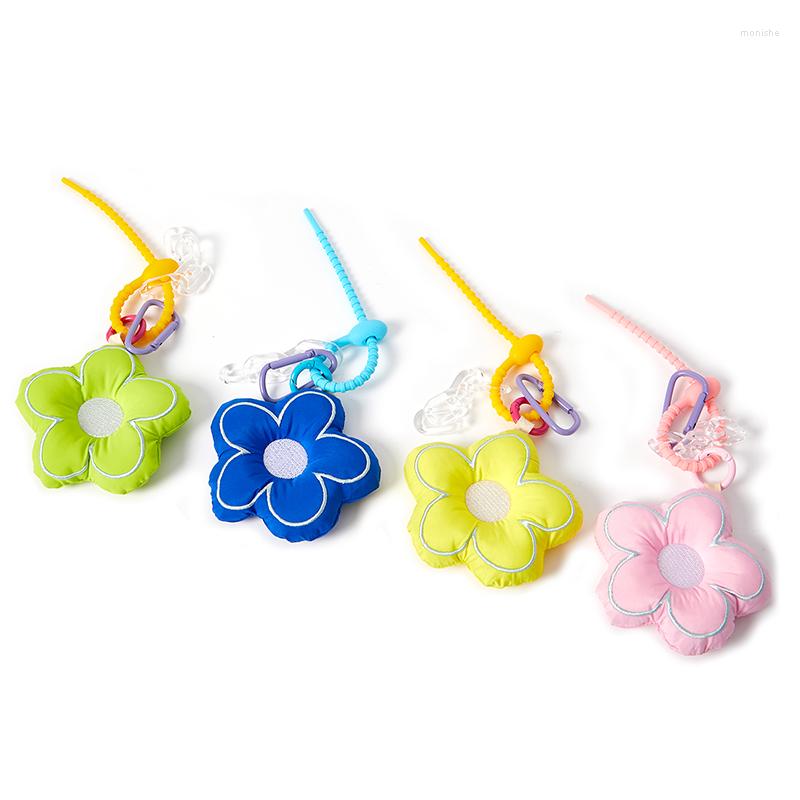 

Keychains Lovely Lanyard Flower Keychain On The Phone Accessories Cute Backpack Ornaments Pendant Exquisite Strap Chain