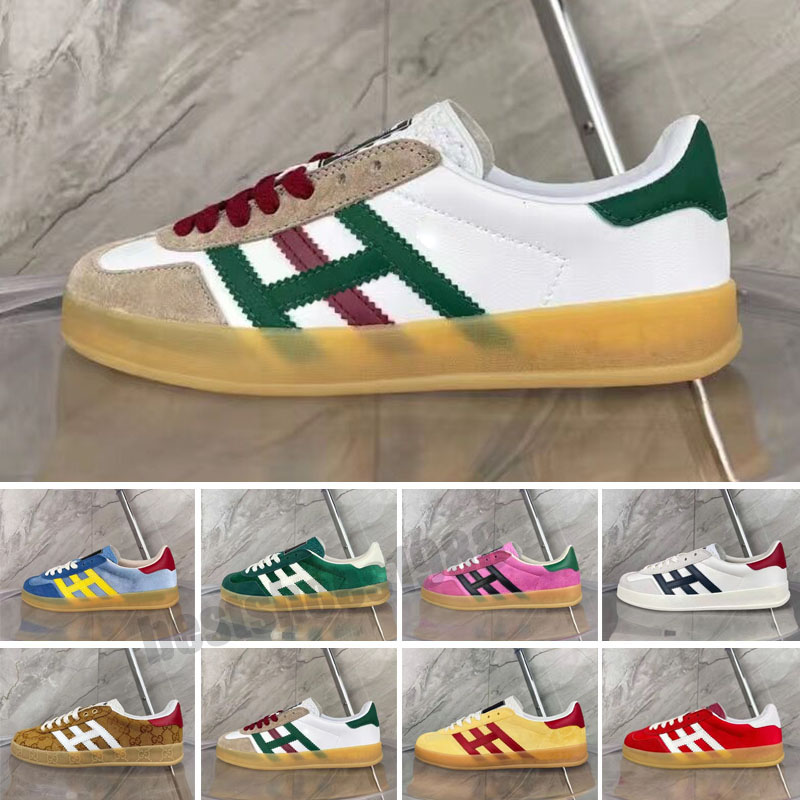 

Designer Casual Shoes Mens Women Gazelle Sneakers Velvet Patchwork Retro Trainers Co-branded Ladies Sneaker Chaussures Embroidered Letters Canvas Shoes, Color 7