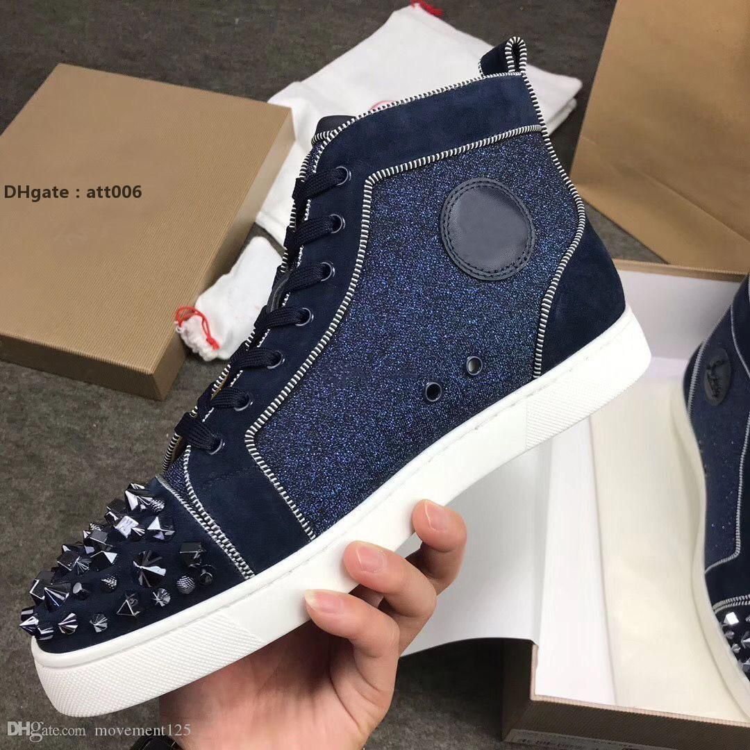 Bottes rouges chr￩tiens Chaussures masculines de haute qualit￩ Design Red Design Black-Golden Sneakers Chaussures pour femmes hommes Red Pik Pik