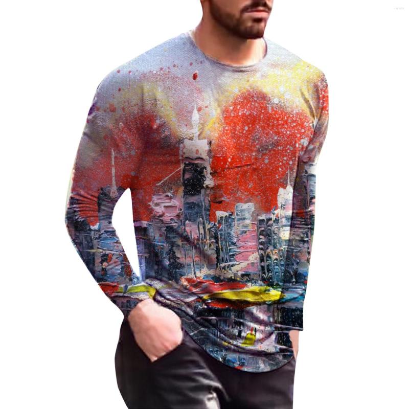 

Men's T Shirts Big Son For Men Long Sleeve Shirt T-shirt Club Basic Tops White Turtleneck Loose Fit, Red