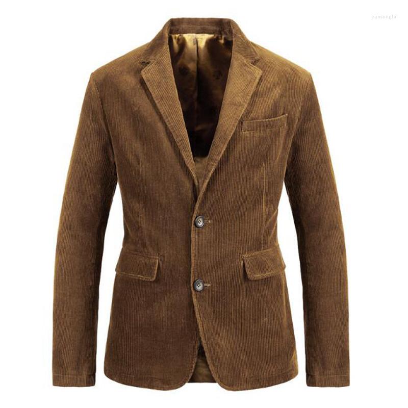 

Men's Suits Male Corduroy Outerwear Casual Suit Men Slim Fit Blazer Mens Jacket, Blue
