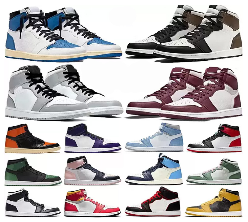 

Running Shoes Basketball Sneakers 1S Womens Men designer Trainers White grey sky blue black University Red blue sports Run Jumpman 1 shoe, No shoes