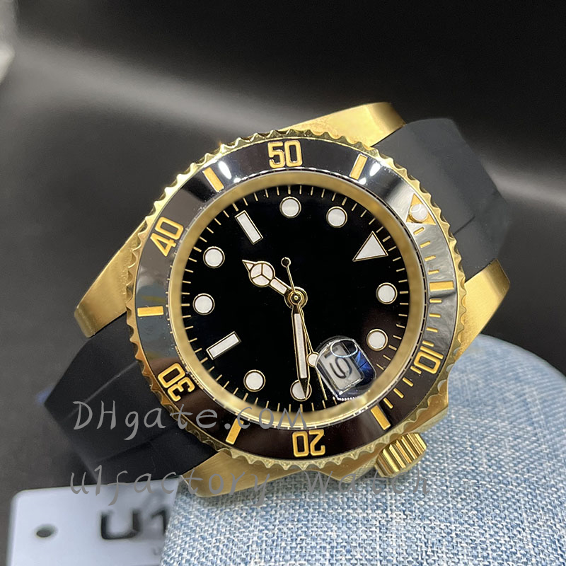 

Men's mechanical watch designer 40MM rubber strap U1 ceramic watches folding buckle waterproof sapphire watch Montre de luxe, Tool