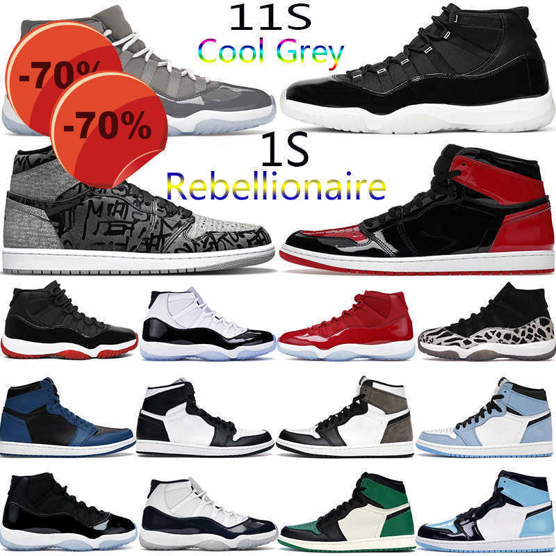 

Basketball Shoes Women Sneakers Trainers Cool Grey Concord Bred Unc Heiress Royal Blue Black White Jumpman 11 11S Men 11 1 1S Rebellionaire