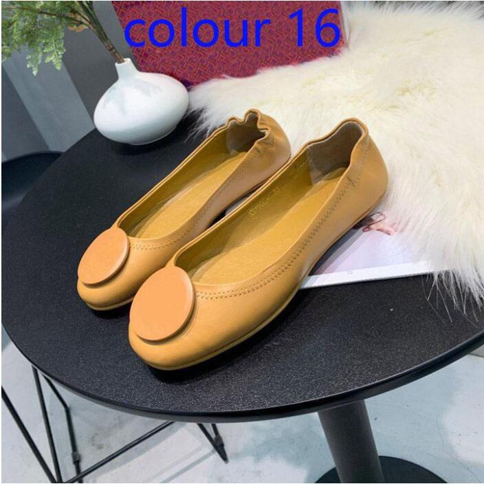 

designer Dress Ballet shoes Spring Autumn 100% sheepskin Metal buckle fashion women Flat Egg roll boat shoe Lady leather Lazy dance Loafers Large size 34-41-42 With box4, 26