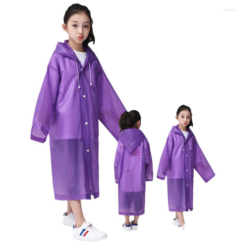 

Coat 2022 Children's Outdoor Travel Adult Thick Transparent EVA Raincoat Poncho Impermeable Hooded Rain Reuse, Picture color