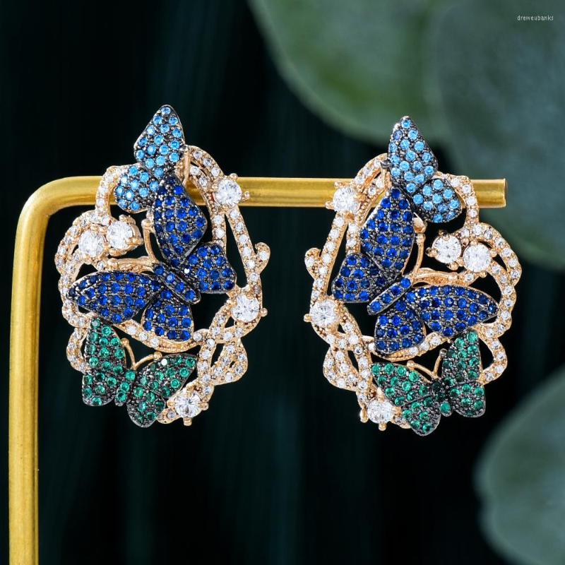 

Stud Earrings GODKI Butterfly For Women Wedding Full Micro Cubic Zirconia Pave Bridal Engagement Jewelry Addiction