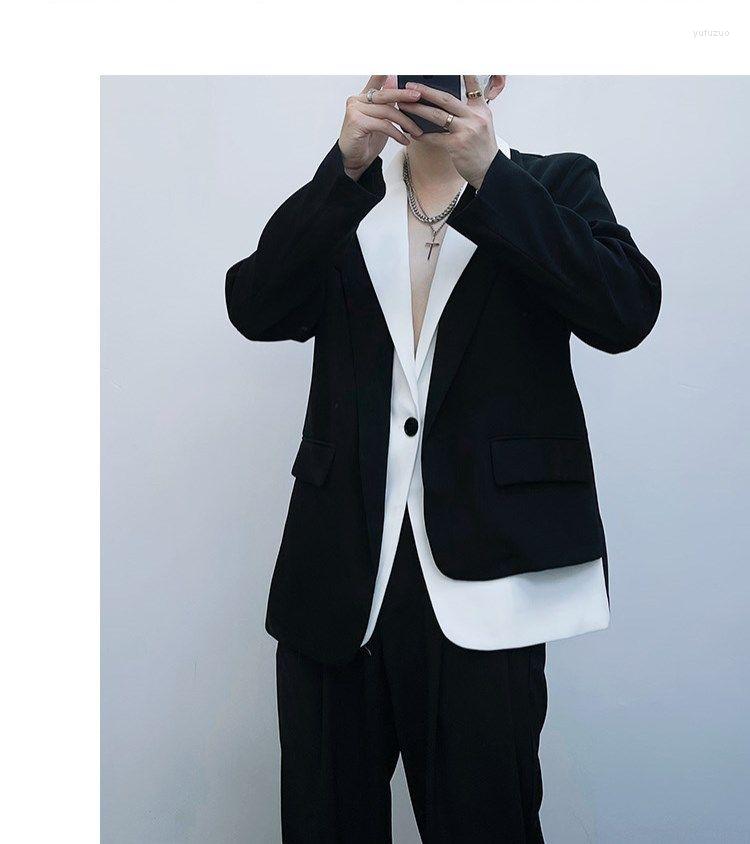 

Men's Suits Vb1737 Fashion Men's Coats & Jackets 2022 Runway Luxury European Design Party Style Clothing, Black