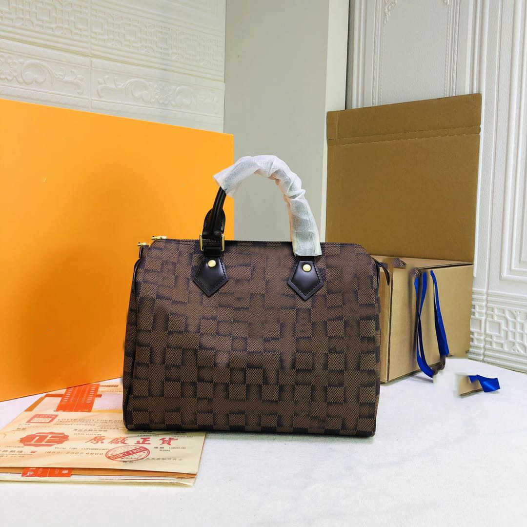 

Highh Qualityy Fashion Luxurys Shoulder Bag Onthego Medium Tote Women Designers Handbags by the Pool Monograms Embossing Messenger Designerw6bn, Brown 40391