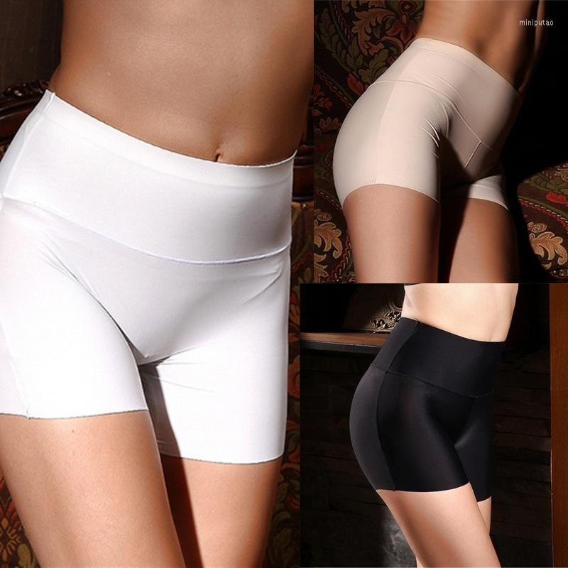 

Women' Panties High-waisted Ice Silk Women' Underwear Four-corner Safety Pants Wholesale Womens Boxers, White