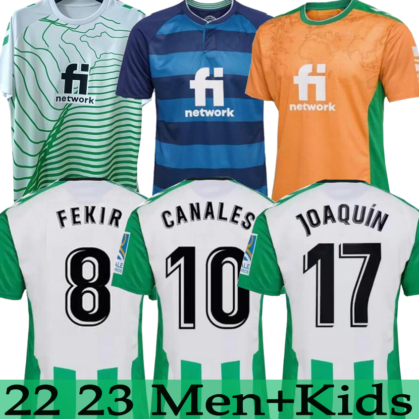 

2022 2023 Real Betis JUANMI Soccer Jerseys 22 23 B.IGLESIAS JOAQUIN CANALES FEKIR ALEX MORENO WILLIAN J. home away 3Rd Training Mens kids kit Football Shirt, Grey