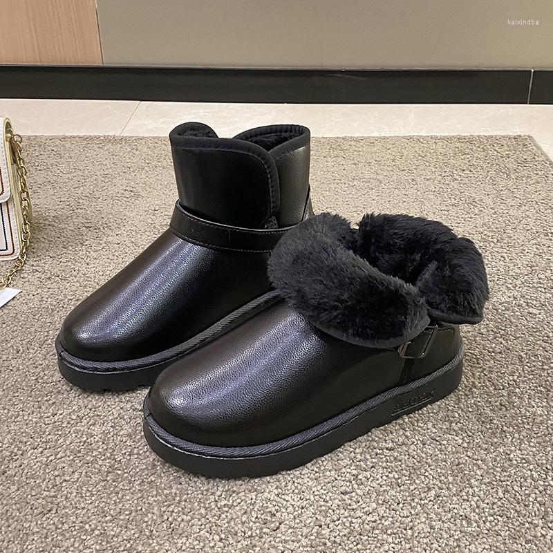 

Boots 2022 Winter Women Snow Warm Short Plush Soft Ladies Plus Size Ankle Boot, Black