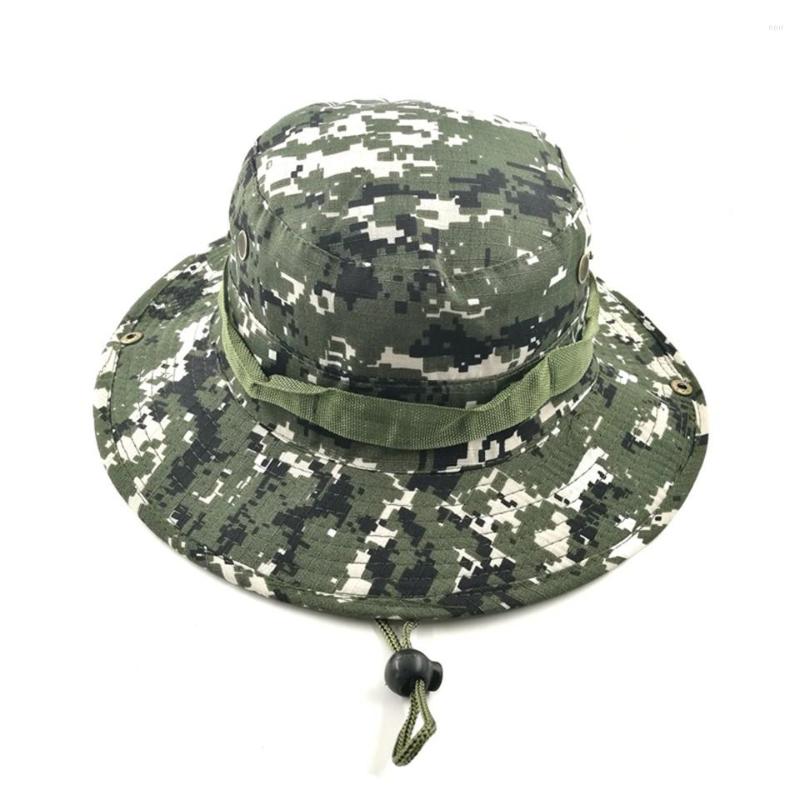 

Berets Classic Combat Army Style Bush Jungle Hat Breathable Sunscreen Men Women's Camouflage Military Bucket Hunting Fisherman, A4