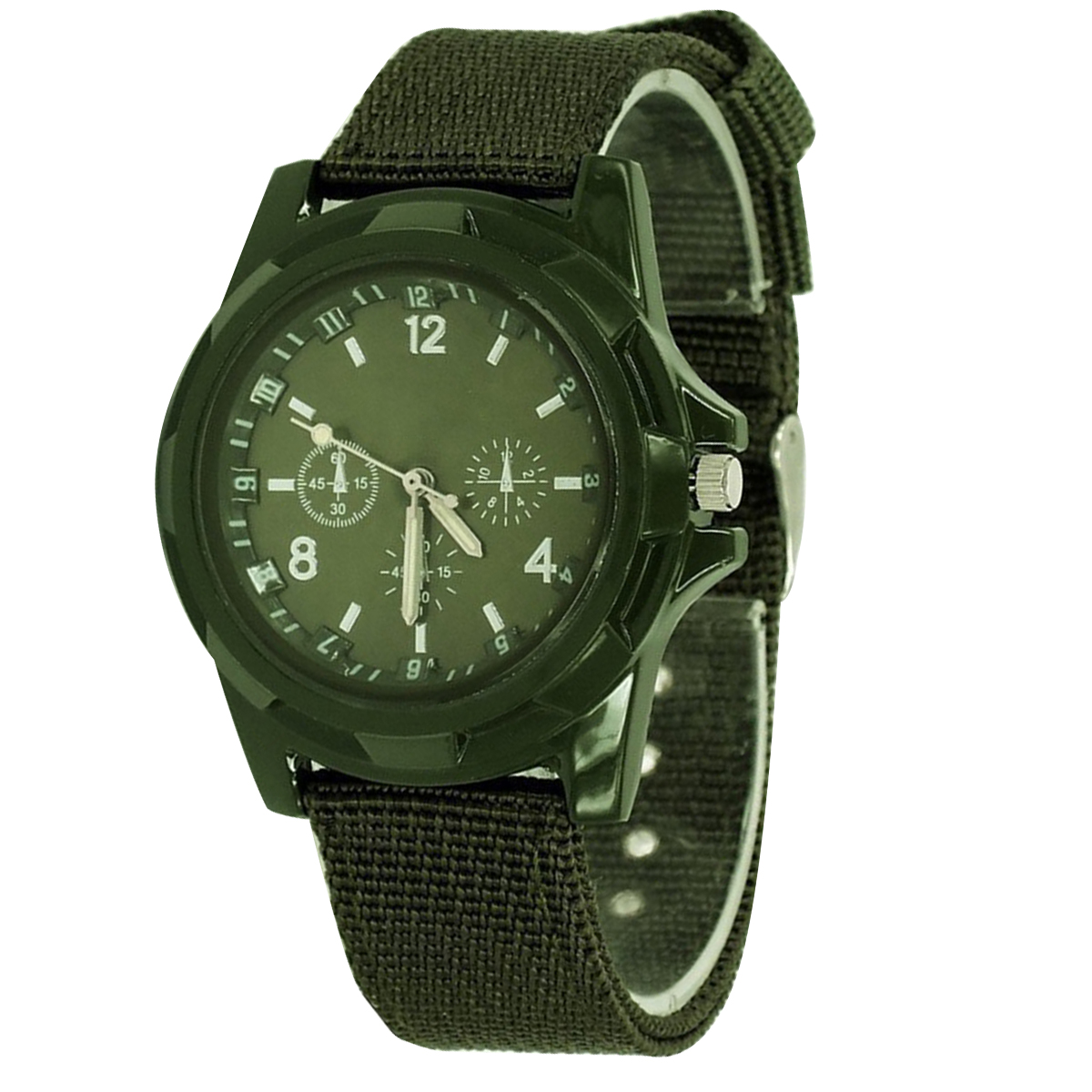 

Classic dwaterproof waterproof quartz watch army soldier military canvas strap fabric analogue watches sports wristwatches, Color 1