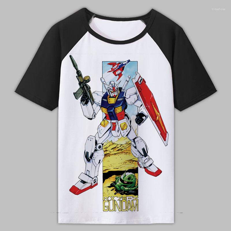

Men's T Shirts GUNDAM T-Shirt Tee MOBILE SUIT Casual Black Sleeve Shirt