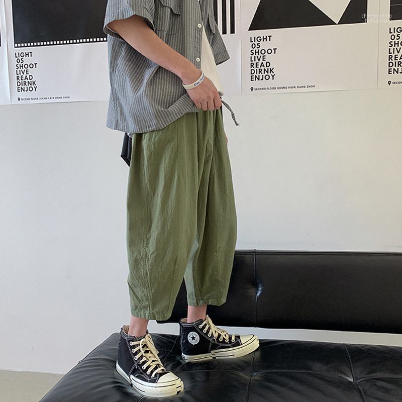 

Men's Pants Men's Hong Kong Style Casual Shorts The Summer Hip-hop Seven Point Loose Trend Goes With Web Celebrity Thin, Black