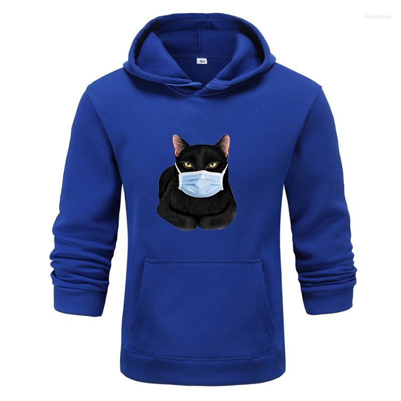 

Men' Hoodies Men' & Sweatshirts Cartoon Printed For Men 2022 Autumn Winter Long Sleeve With Pockets Multicolor Pullovers Sudaderas, Black