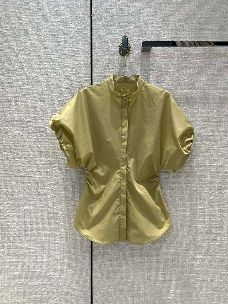 

Women' Blouses 2022 Women Fashion Puff Short-sleeved Pinch Pleated Waist Cotton Shirt 0610
