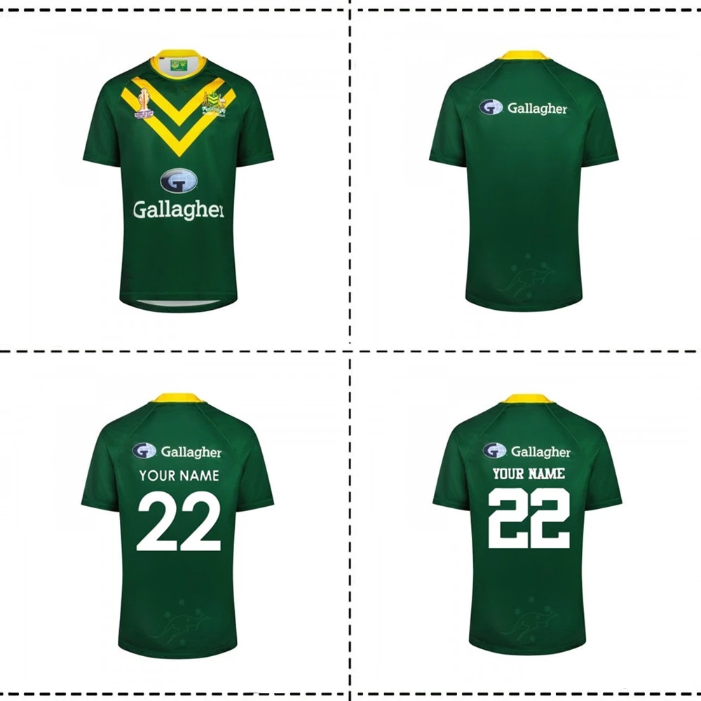 

2022 RLWC AUSTRALIA WALLABIES KANGAROO PRO JERSEY 2022/23 Australia Home Gold Rugby Jersey Shirt size S-M-L-XL--3XL-4XL-5XL