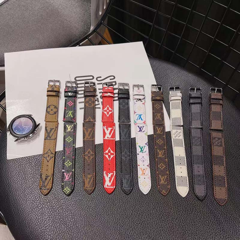 

Luxury Designer Brand Cow Leather Watchband Strap For Samsung Galaxy Active 2 3 20mm 22mm Man Woman Vintage Soft Bracelet Band fhhr