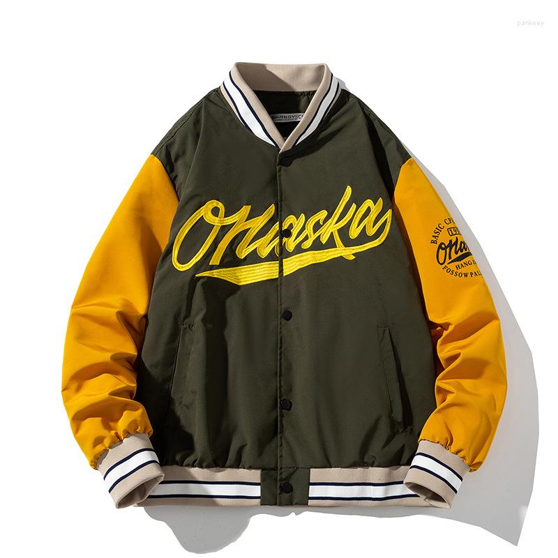 

Men's Jackets Hip Hop Baseball Men Women Spring Autumn Letter Embroidery Patchwrok College Casual Oversize -5XL Bomber Couples Coats, Black