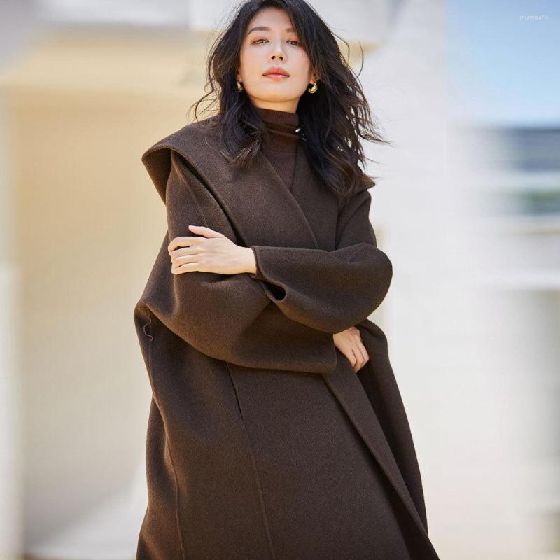 

Women's Down CBT 2022 WINTER CASUAL WARM WOMENS LONG CASHMERE FUR COATS