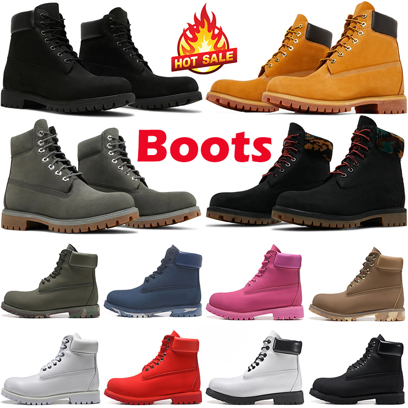 

men women designer boots luxury martin winter boot cowboy Yellow Wheat Black Pink Red White Blue Olive Camo ankle booties Platform Sneakers Outdoor Trainers, Item#18
