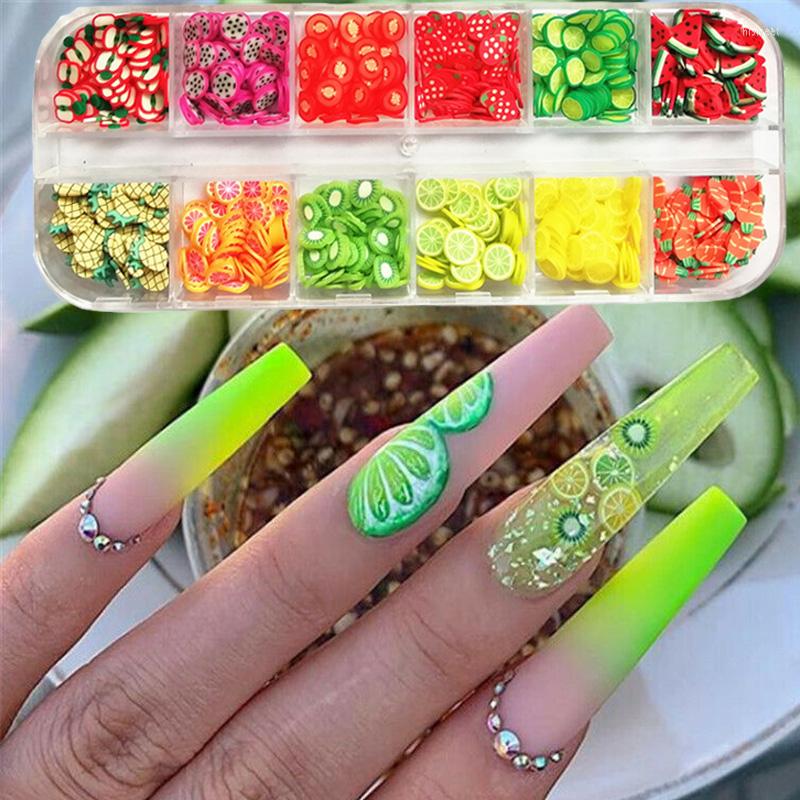 

Nail Art Decorations 3D Fruits And Flowers Mixed Small Slice Sticker Polymer Clay DIY Orange Lemon Design Decoration Supplies