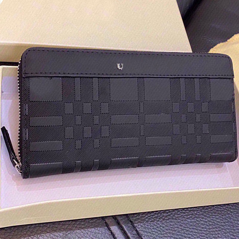 

Designer Check Wallet Women Clutch Bag Card Holder Men Purse Genuine Leather Plaid Wallet Single Zipper Wallets Ladies Long Classical Unisex Purses Fashion Letters, #1