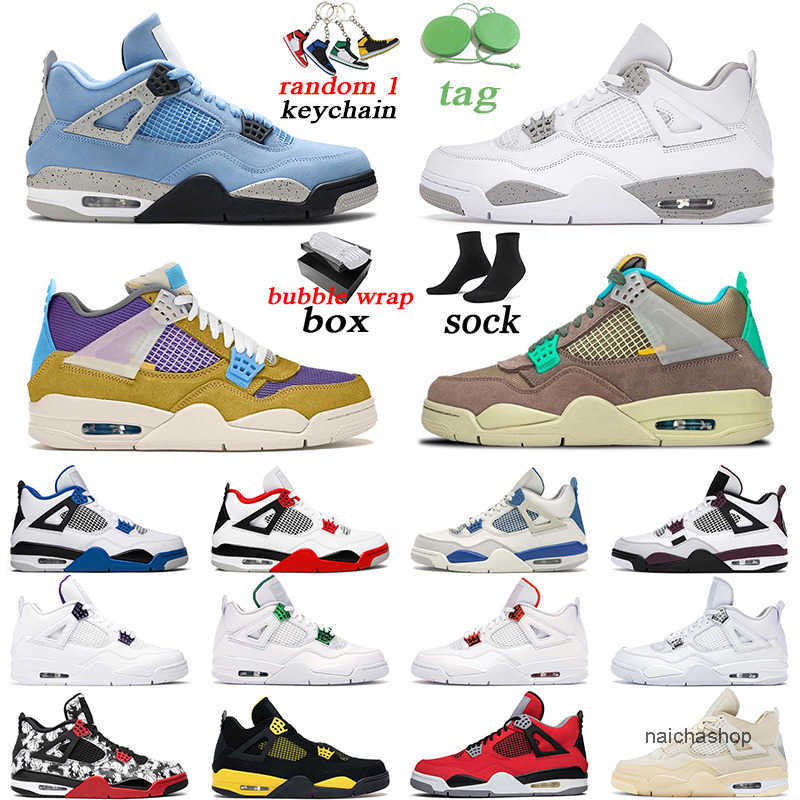 

with original box 4 desert moss men women basketball shoes 4s university blue fire red black cat white oreo mens trainer sports sneakers OG designer shoes, Motorsports