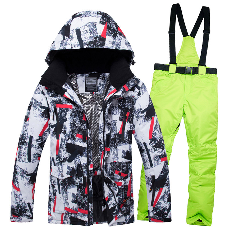 

Skiing Suits Mountain Sport Male Ski Set Winter Warm up Man Snowsuits Waterproof Men Snowboard Outdoor Jacket Pants Tracksuit Clothes 221008, As picture