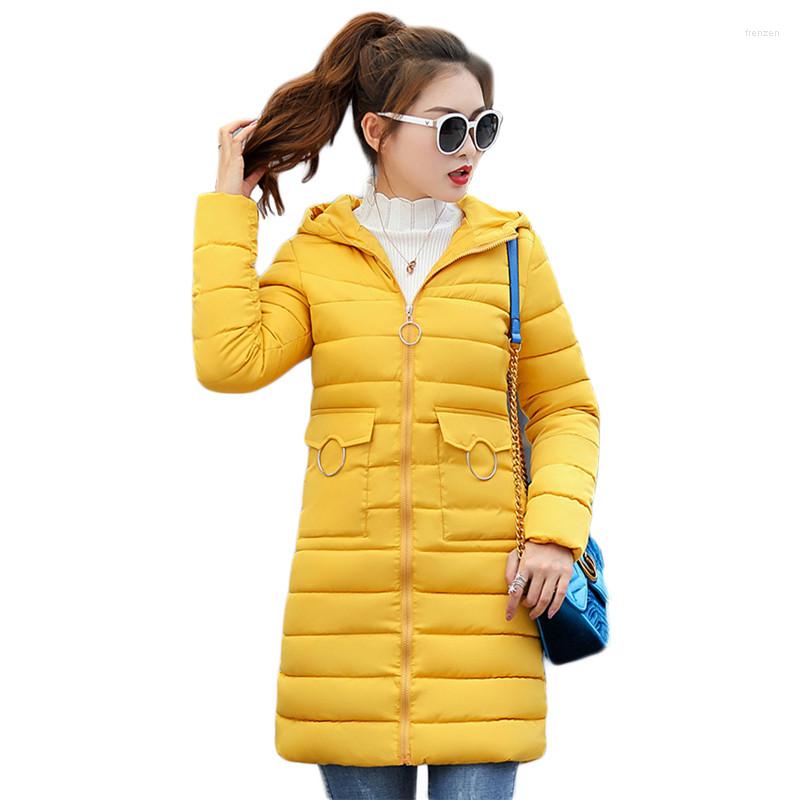 

Women's Trench Coats Winter Jacket Women Yellow -3XL Plus Size Hooded Parkas 2022 Autumn Light Thin Slim Long Sleeve Cotton Feminina, Black
