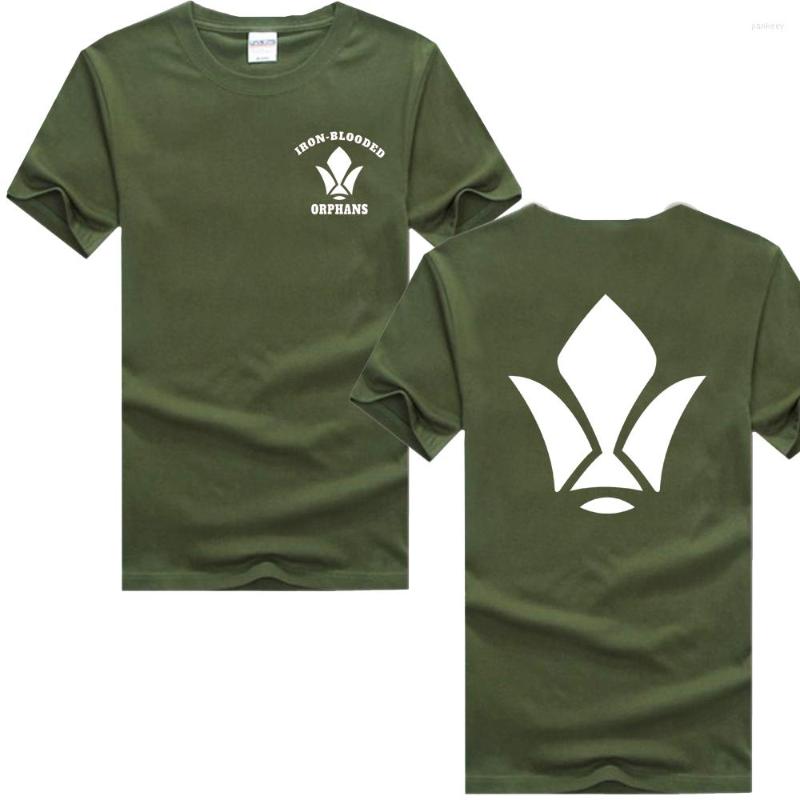 

Men' T Shirts Iron Blooded Orphans Tekkadan Emblem Printing Army Green Shirt 2022